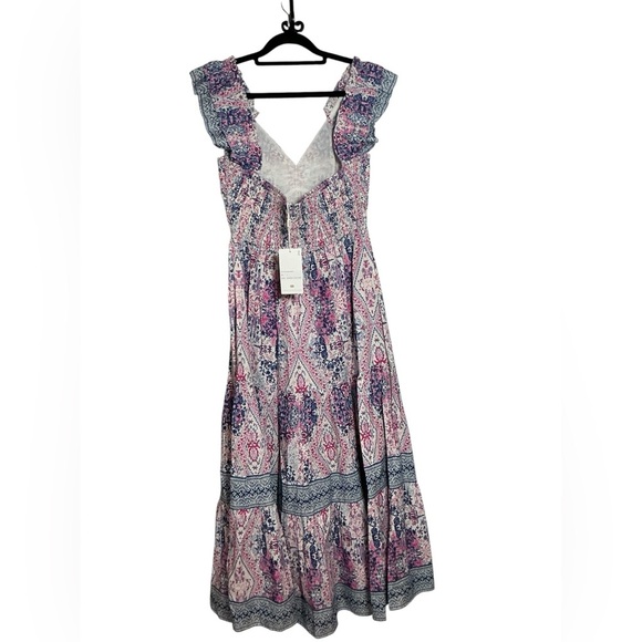 Caroline Constas Pink and Blue Midi Dress NWT - Picture 2 of 6